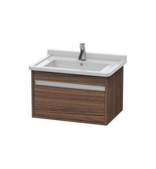 Duravit KT666302121 Ketho 25 5/8" Wall Mount Single Bathroom Vanity with One Drawer in Walnut Dark