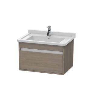 Duravit KT666303535 Ketho 25 5/8" Wall Mount Single Bathroom Vanity with One Drawer in Oak Terra