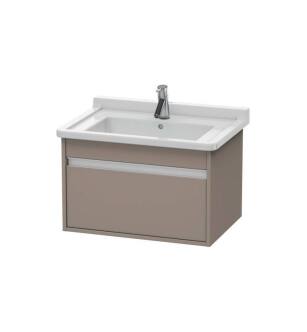 Duravit KT666304343 Ketho 25 5/8" Wall Mount Single Bathroom Vanity with One Drawer in Basalt Matte