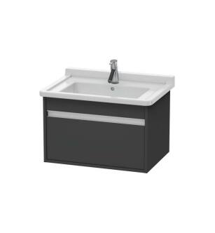 Duravit KT666304949 Ketho 25 5/8" Wall Mount Single Bathroom Vanity with One Drawer in Graphite Matte