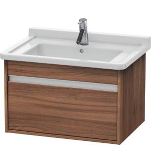 Duravit KT666307979 Ketho 25 5/8" Wall Mount Single Bathroom Vanity with One Drawer in Natural Walnut