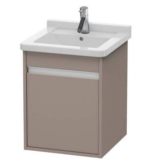 Duravit KT6662L4343 Ketho 17 3/8" Wall Mount Single Bathroom Vanity with One Door in Basalt Matte