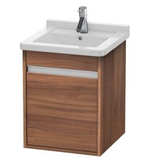 Duravit KT6662L7979 Ketho 17 3/8" Wall Mount Single Bathroom Vanity with One Door in Natural Walnut