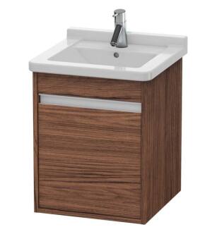 Duravit KT6662R2121 Ketho 17 3/8" Wall Mount Single Bathroom Vanity with One Door in Walnut Dark