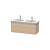 Duravit KT664903030 Ketho 45 1/4" Wall Mount Double Bathroom Vanity with Two Drawers in Natural Oak