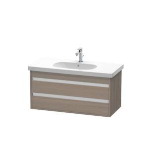 Duravit KT664803535 Ketho 39 3/8" Wall Mount Single Bathroom Vanity with Two Drawers in Oak Terra