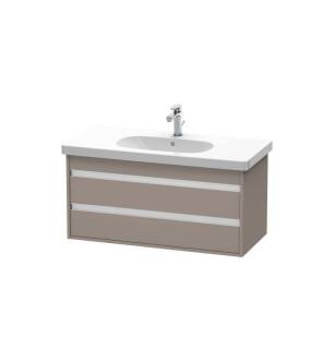 Duravit KT664804343 Ketho 39 3/8" Wall Mount Single Bathroom Vanity with Two Drawers in Basalt Matte