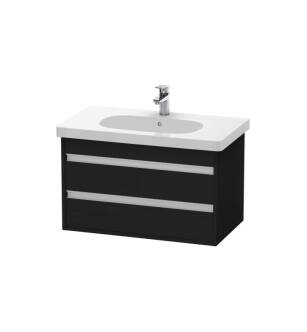 Duravit KT664701616 Ketho 31 1/2" Wall Mount Single Bathroom Vanity with Two Drawers in Black Oak