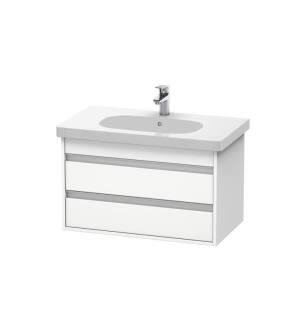 Duravit KT664701818 Ketho 31 1/2" Wall Mount Single Bathroom Vanity with Two Drawers in White Matte