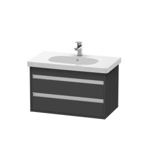 Duravit KT664704949 Ketho 31 1/2" Wall Mount Single Bathroom Vanity with Two Drawers in Graphite Matte