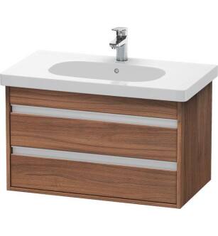 Duravit KT664707979 Ketho 31 1/2" Wall Mount Single Bathroom Vanity with Two Drawers in Natural Walnut