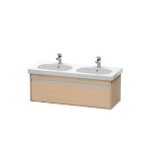 Duravit KT666903030 Ketho 45 1/4" Wall Mount Double Bathroom Vanity with One Drawer in Natural Oak