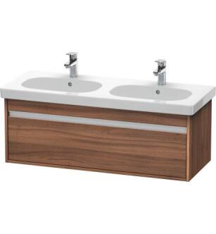 Duravit KT666907979 Ketho 45 1/4" Wall Mount Double Bathroom Vanity with One Drawer in Natural Walnut