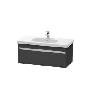 Duravit KT666804949 Ketho 39 3/8" Wall Mount Single Bathroom Vanity with One Drawer in Graphite Matte