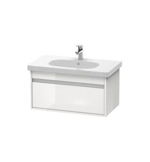 Duravit KT666702222 Ketho 31 1/2" Wall Mount Single Bathroom Vanity with One Drawer in White High Gloss