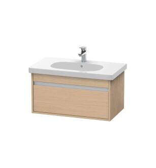 Duravit KT666703030 Ketho 31 1/2" Wall Mount Single Bathroom Vanity with One Drawer in Natural Oak