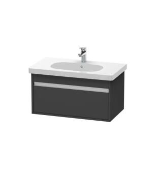 Duravit KT666704949 Ketho 31 1/2" Wall Mount Single Bathroom Vanity with One Drawer in Graphite Matte