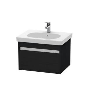 Duravit KT667001616 Ketho 23 5/8" Wall Mount Single Bathroom Vanity with One Drawer in Black Oak