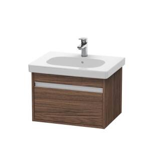 Duravit KT667002121 Ketho 23 5/8" Wall Mount Single Bathroom Vanity with One Drawer in Walnut Dark