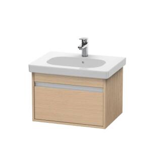 Duravit KT667003030 Ketho 23 5/8" Wall Mount Single Bathroom Vanity with One Drawer in Natural Oak