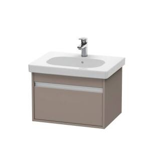 Duravit KT667004343 Ketho 23 5/8" Wall Mount Single Bathroom Vanity with One Drawer in Basalt Matte