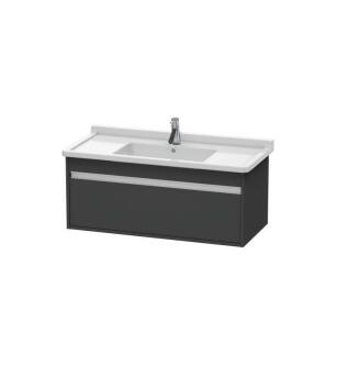 Duravit KT666504949 Ketho 39 3/8" Wall Mount Single Bathroom Vanity with One Drawer in Graphite Matte