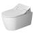 Duravit 2529592092 ME by Starck 22 1/2" Dual Flush One-Piece Wall Mounted Rimless Elongated Toilet in White Hygiene Glaze