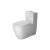 Duravit 2173012001 ME by Starck Dual Flush One-Piece Floor Mounted Rimless Elongated Toilet in White Hygiene Glaze