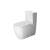 Duravit 2171012000 ME by Starck Dual Flush Two-Piece Floor Mounted Elongated Toilet in White Hygiene Glaze