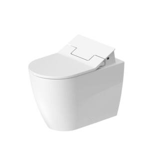Duravit 2169592092 ME by Starck 23 5/8" Dual Flush One-Piece Floor Mounted Back-to-Wall Elongated Toilet in White Hygiene Glaze