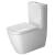 Duravit 2134092092 Happy D.2 Dual Flush Two-Piece Floor Mounted Close Coupled Elongated Toilet in White Hygiene Glaze