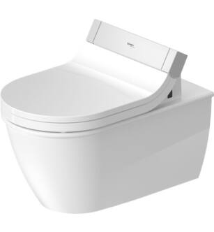 Duravit 2544592092 Darling New Dual Flush Concealed Tank Toilet Wall Mounted Elongated Toilet in White Hygiene Glaze
