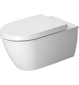 Duravit 2544092092 Darling New 24 3/5" Dual Flush One-Piece Wall Mounted Elongated Toilet in White Hygiene Glaze