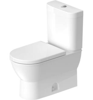 Duravit 2126012000 Darling New Single Flush Two-Piece Floor Mounted Elongated Toilet in White Hygiene Glaze