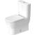 Duravit 2126012000 Darling New Single Flush Two-Piece Floor Mounted Elongated Toilet in White Hygiene Glaze