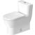 Duravit 2123012005 Darling New Single Flush One-Piece Back-to-Wall Floor Mounted Elongated Toilet in White Hygiene Glaze