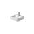 Duravit 04545000271 Vero 19 5/8" Wall Mount Bathroom Sink with Overflow and Tap Platform in White with WonderGliss / Ground