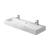 Duravit 04541200261Vero 47 1/4" Wall Mount Bathroom Sink with Overflow and Tap Platform in White with WonderGliss / Ground