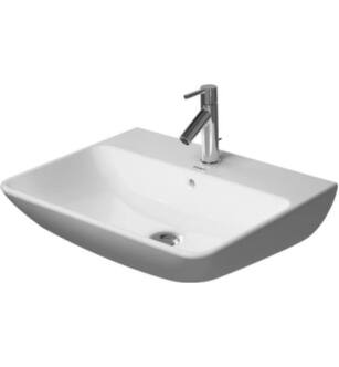 Duravit 23355500001 ME by Starck 21 5/8" Wall Mount Bathroom Sink with Overflow and Tap Platform in White with WonderGliss