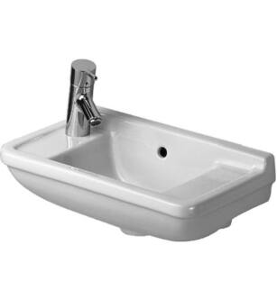 Duravit 0751500009 Starck 3 19 3/4" Wall Mount Bathroom Sink with Overflow and Tap Platform in White / Glazed Underside