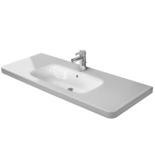Duravit 2320120030 DuraStyle 47 1/4" Drop In Vanity Bathroom Sink with Overflow and Tap Platform in White / Glazed Underside