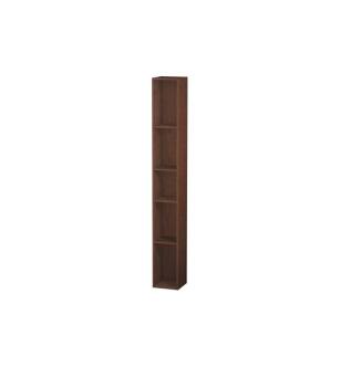 Duravit LC120601313 L-Cube 7 1/8" Wall Mount Vertical Shelf Element with Five Compartments in American Walnut
