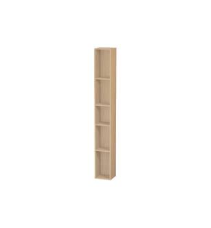 Duravit LC120603030 L-Cube 7 1/8" Wall Mount Vertical Shelf Element with Five Compartments in Natural Oak