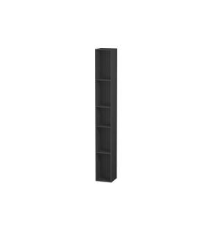Duravit LC120604949 L-Cube 7 1/8" Wall Mount Vertical Shelf Element with Five Compartments in Graphite Matte