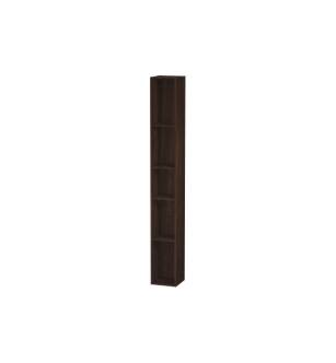 Duravit LC120606969 L-Cube 7 1/8" Wall Mount Vertical Shelf Element with Five Compartments in Walnut Brushed