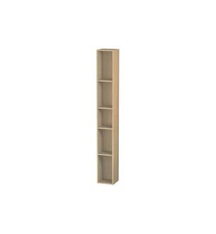 Duravit LC120607171 L-Cube 7 1/8" Wall Mount Vertical Shelf Element with Five Compartments in Mediterranean Oak