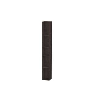 Duravit LC120607272 L-Cube 7 1/8" Wall Mount Vertical Shelf Element with Five Compartments in Dark Brushed Oak
