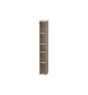 Duravit LC120607575 L-Cube 7 1/8" Wall Mount Vertical Shelf Element with Five Compartments in Linen