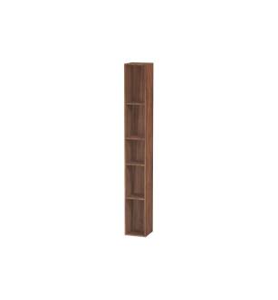 Duravit LC120607979 L-Cube 7 1/8" Wall Mount Vertical Shelf Element with Five Compartments in Natural Walnut