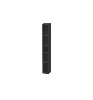 Duravit LC120608080 L-Cube 7 1/8" Wall Mount Vertical Shelf Element with Five Compartments in Graphite Super Matte